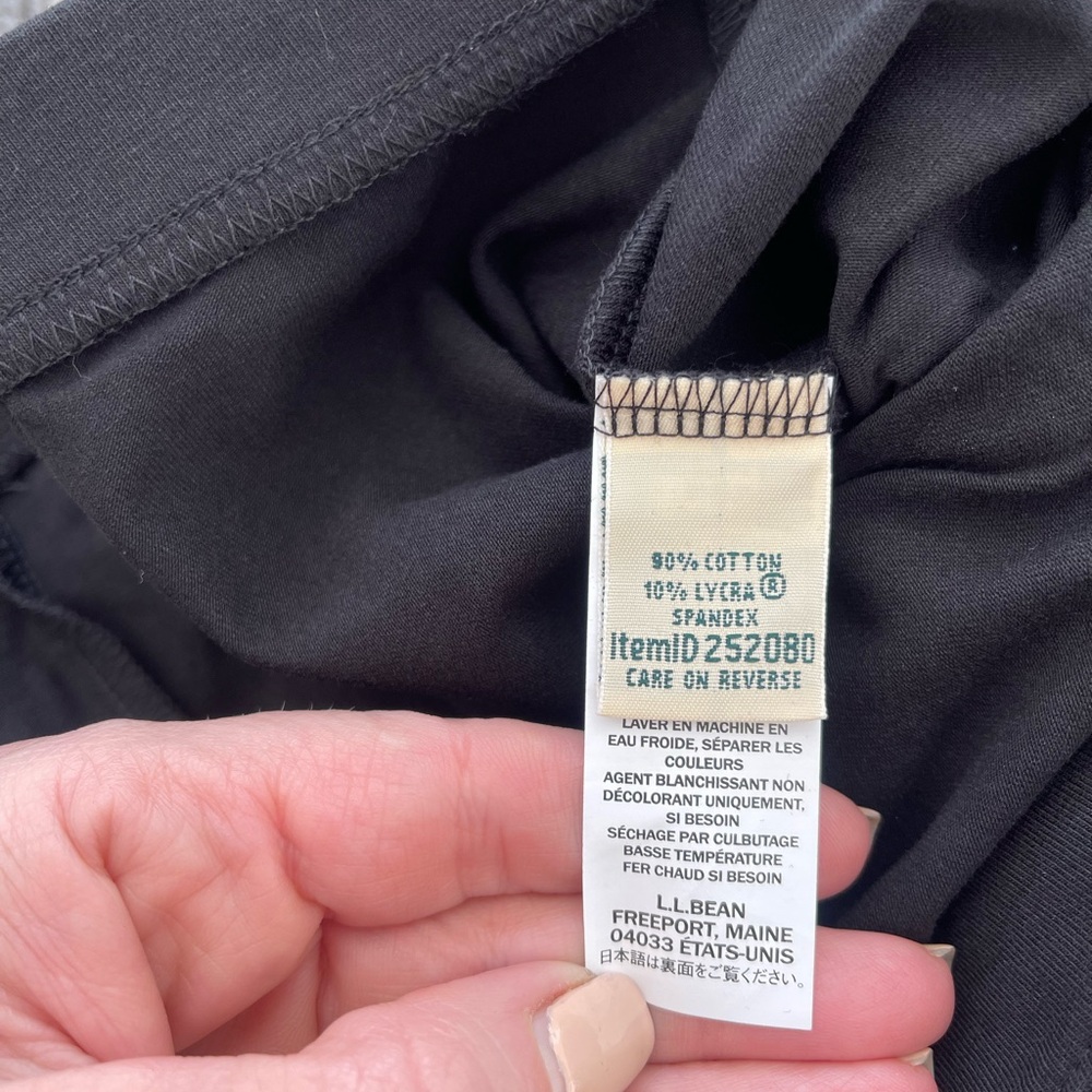 LL Bean Women’s Perfect Pants Straight Leg Black Size 2X Pull On Stretch NWT - Picture 8 of 8